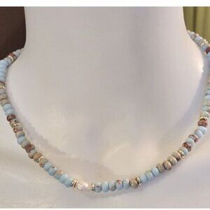 New Soapstone Pearl Adjustable Necklace